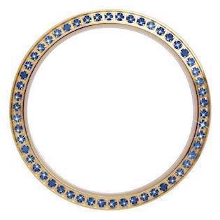 Forgyldt topring med 54 smukke blå safirer fra Christina Jewelery & Watches